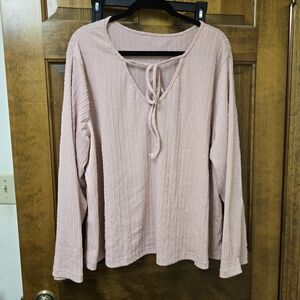 SHEIN Blush Pink Textured Blouse